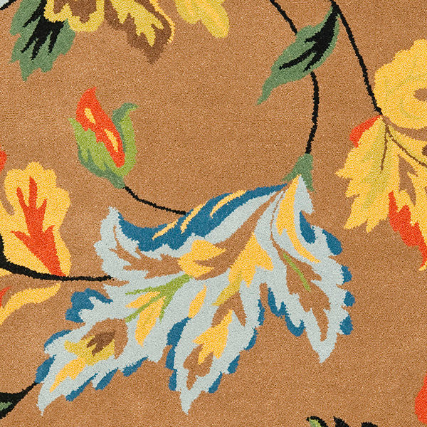 Safavieh Soho Soh735A Floral Rug, Brown/Multi, 8'0"x8'0" Round