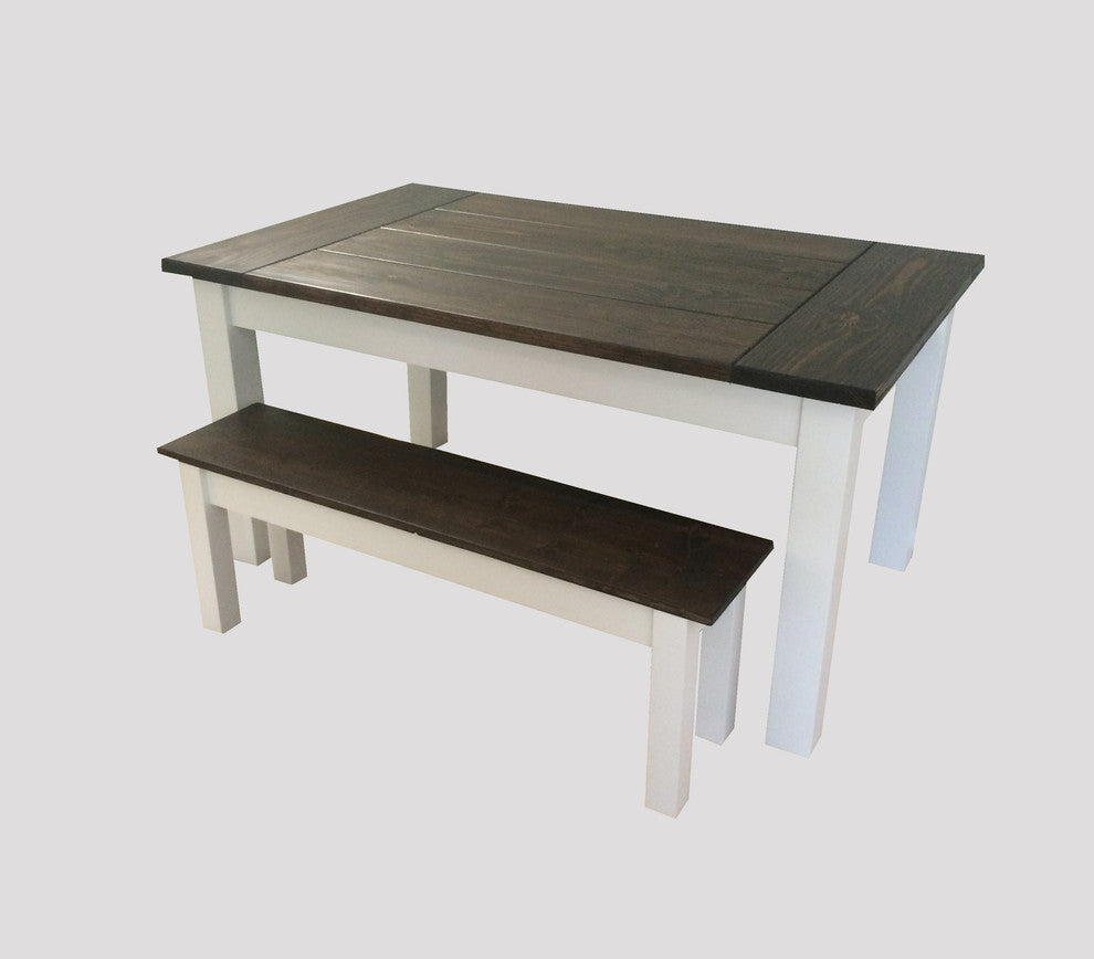 Colonial Harvest Table With Breadboard Ends, 48"