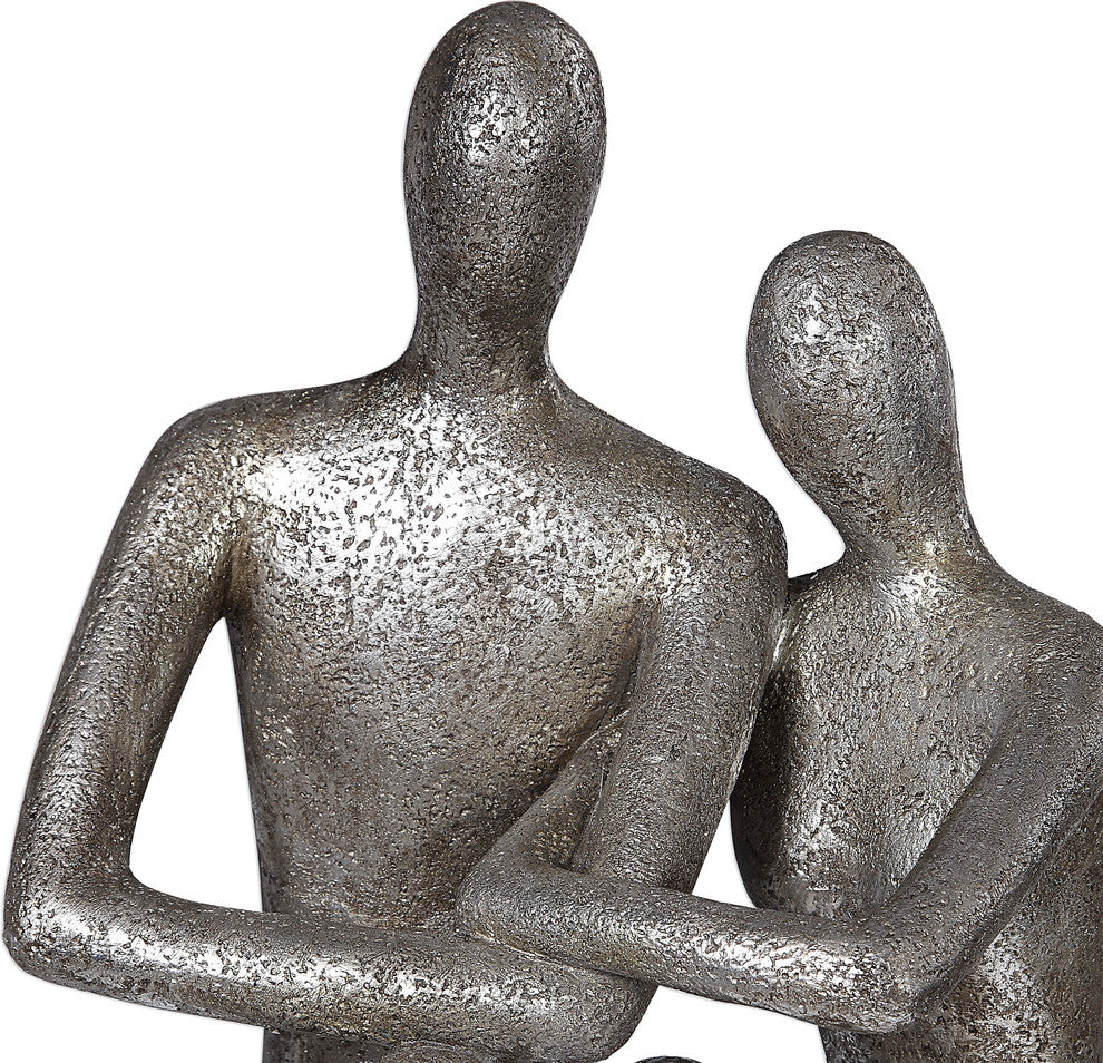 Courtship Antique Nickel Figurine