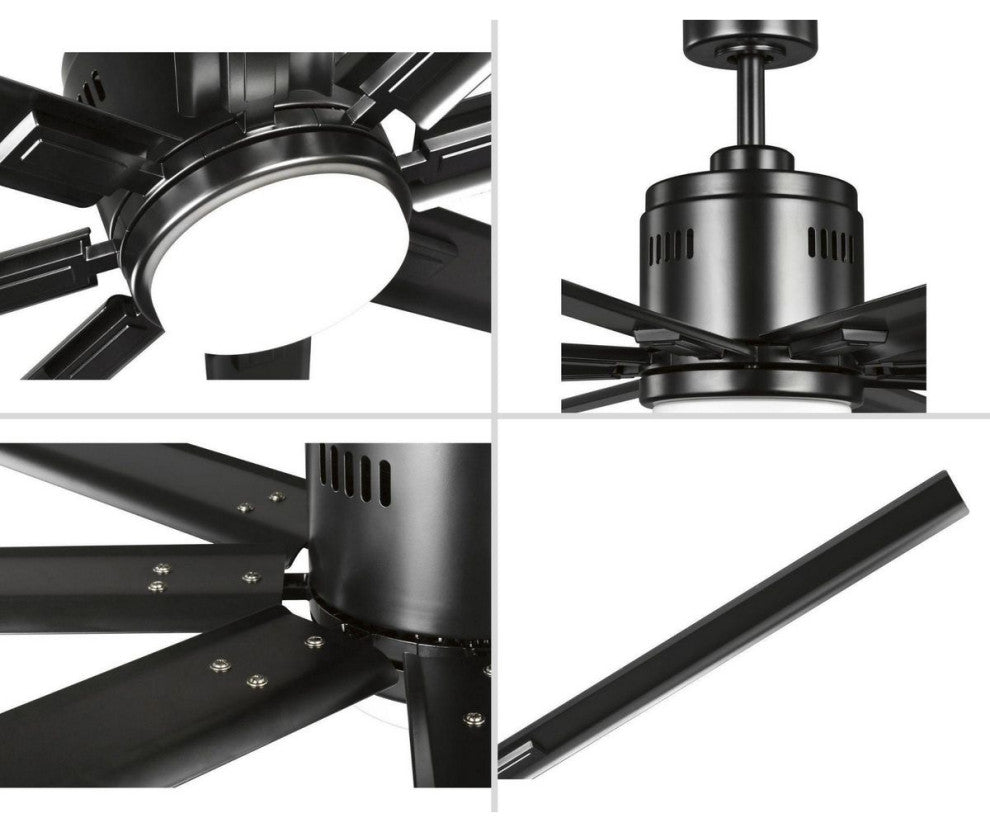 Vast Collection 72-In 18W LED 8-Blade Fan, Black