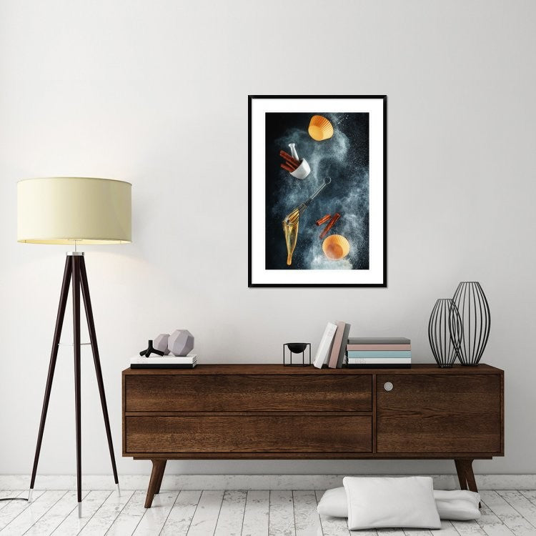 "Kitchen Mess: Cinnamon Cupcake" Framed Digital Print by Dina Belenko, 32x44"