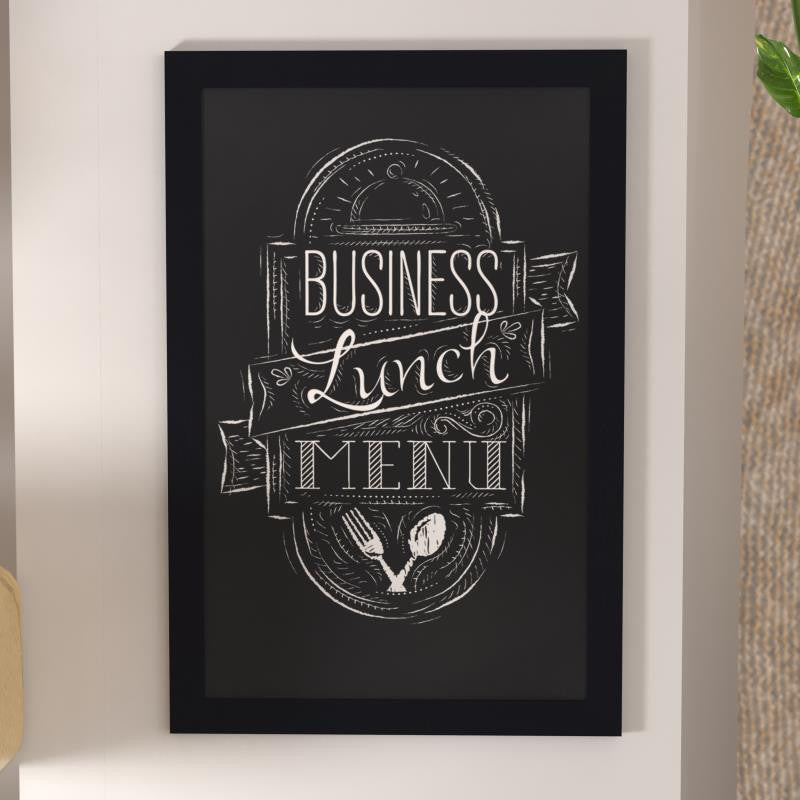 Canterbury Wall Mount Magnetic Chalkboard Sign Set, Black, 24" X 36"