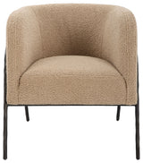 Uttermost Jacobsen Tan Shearling Barrel Chair