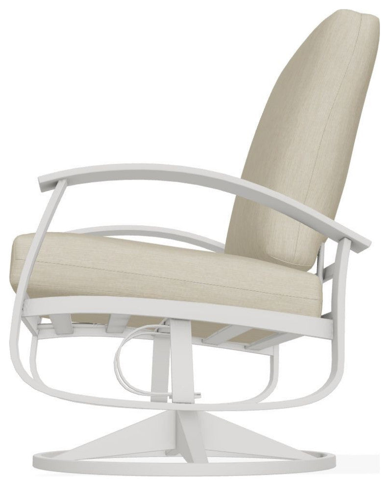 Belle Isle Cushion Outdoor Swivel Rocker, Huskie/Snow