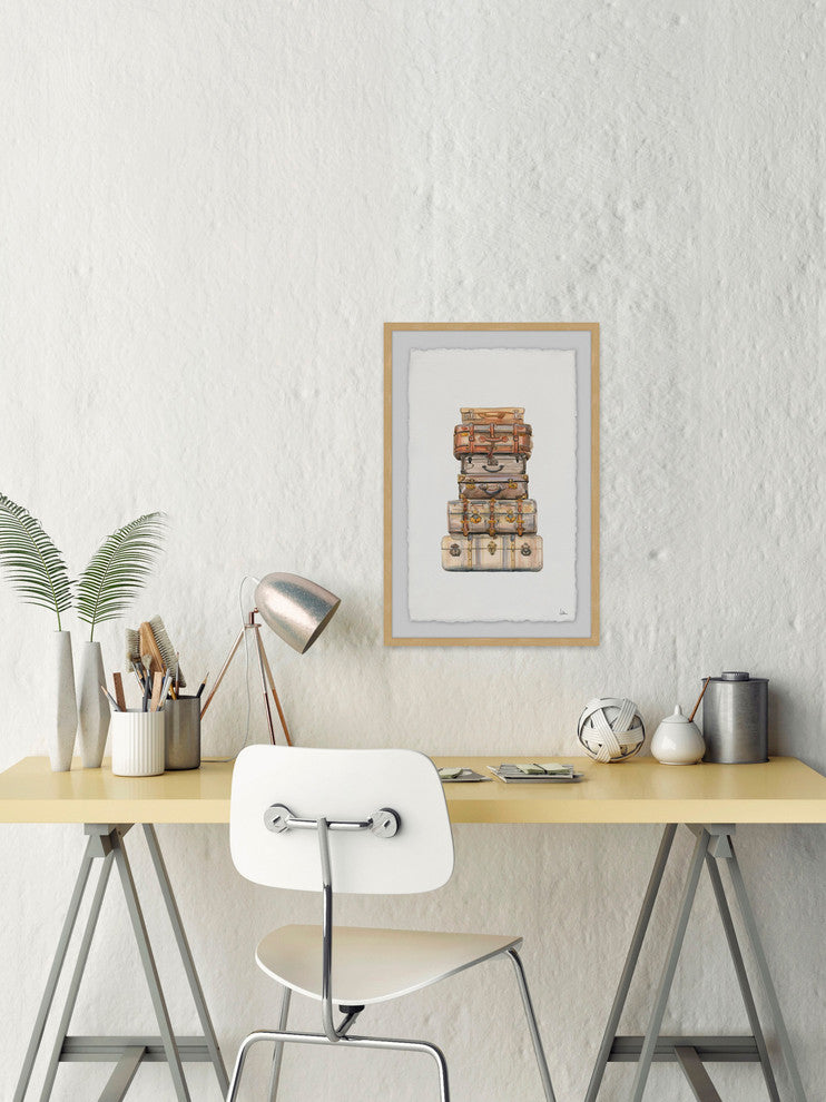 "Reaching Destination" Framed Painting Print, 12"x18"