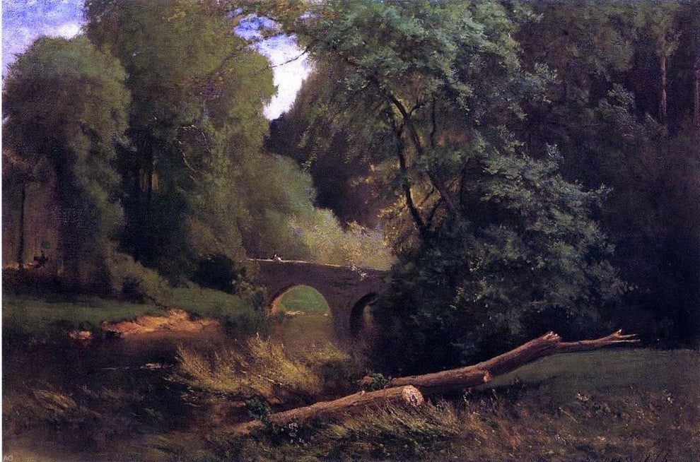 George Inness Cromwell's Bridge, 18"x27" Wall Decal