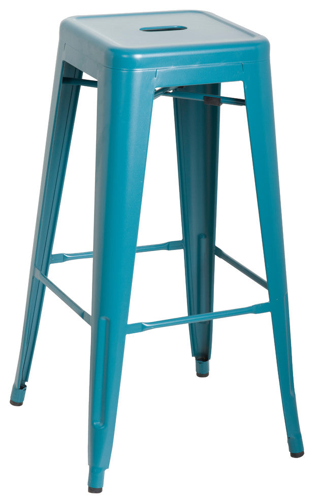 Highland Commercial Grade Barstool, Frosted Teal (Set of 4)