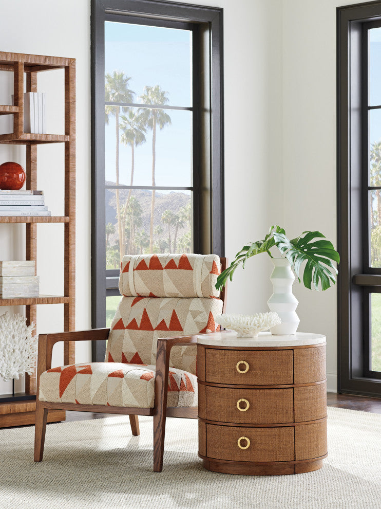 Banning Raffia Round Lamp Table