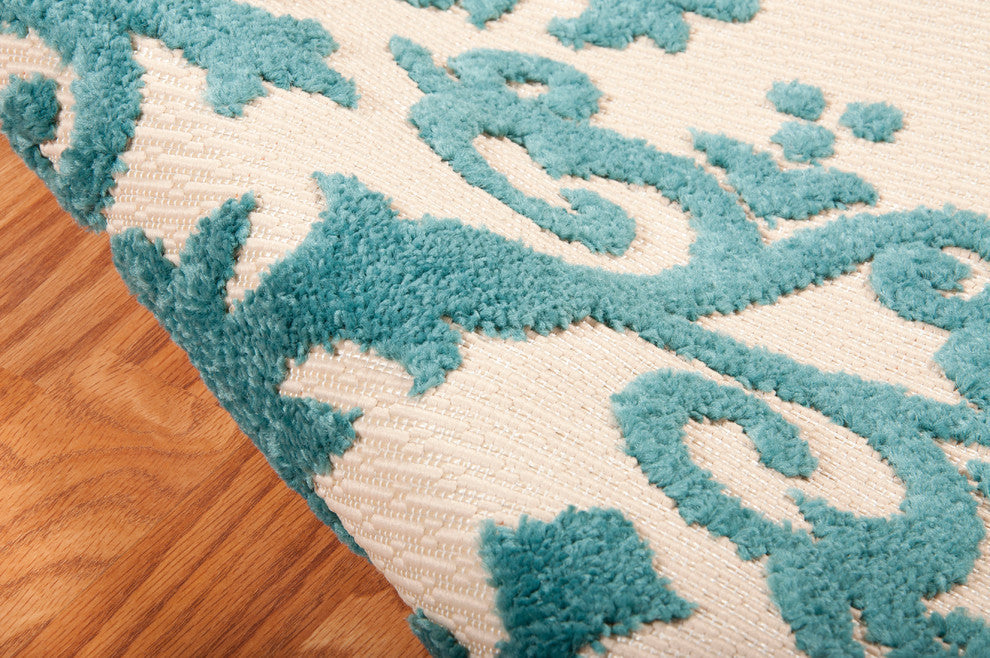 NOURISON ALOHA AQUA AREA RUG