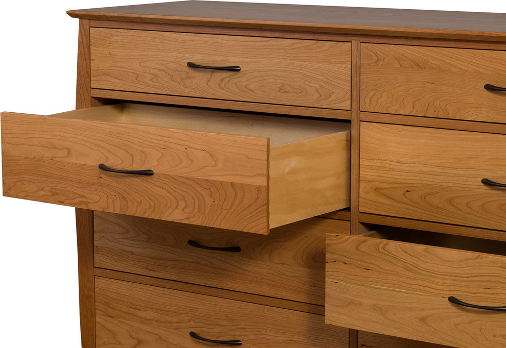 Cascade 8 Drawer Double Dresser, Natural Cherry