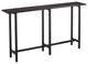Southern Enterprises Hendry Long Narrow Wooden Console Table in Matte Black