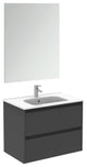 32" Wall-Mount 2 Drawers Anthracite Vanity Cabinet Sansa by Royo