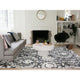 Gray/Blue Tulip and Large Blossom Textured Wool Hand Knotted Rug, 8'2"x10'0"