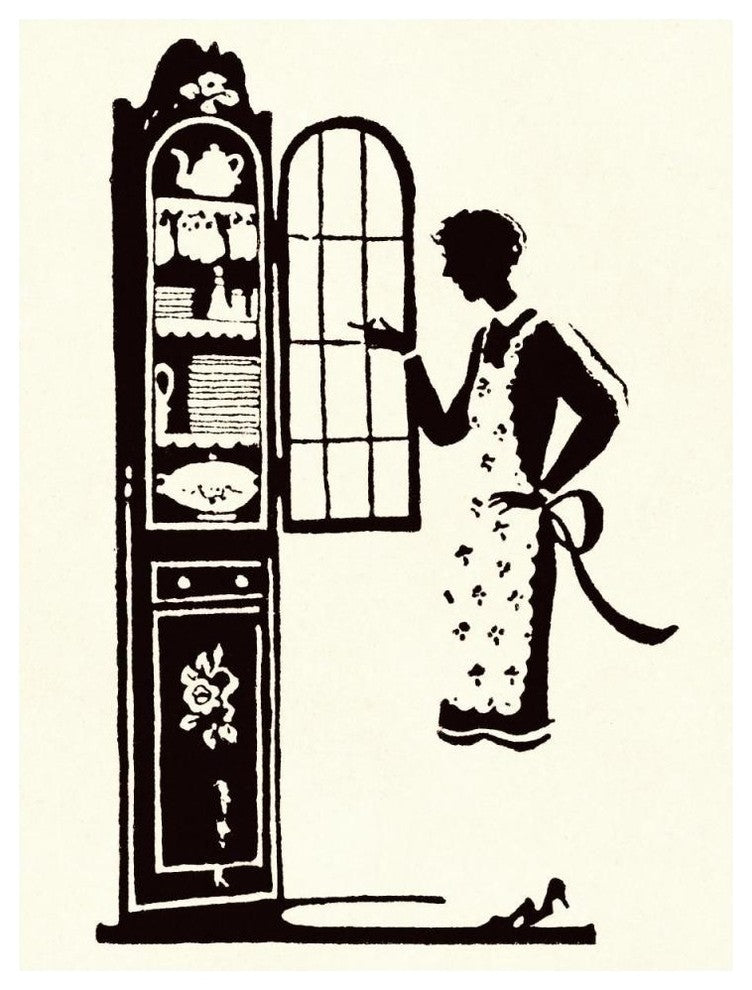 "At the Vitrine" Digital Paper Print by Maxfield Parrish, 38"x50"
