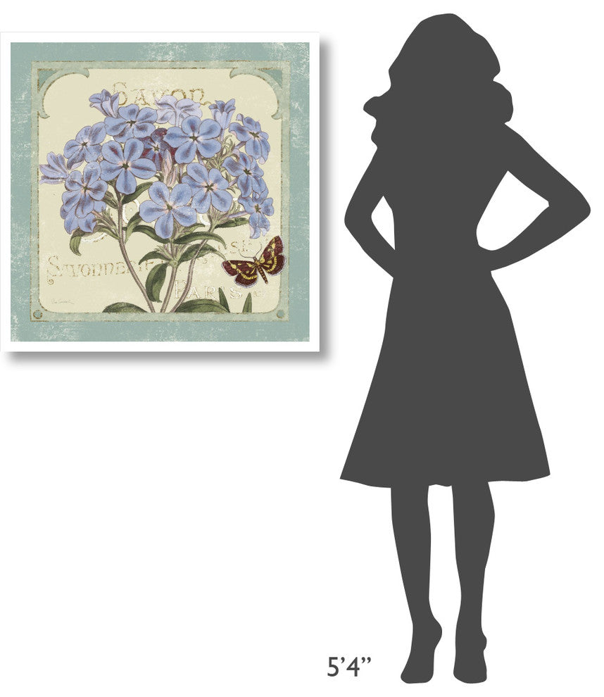 "Parisian Flowers II" Digital Paper Print by Sue Schlabach, 32"x32"