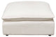 Ivy Square Ottoman in White Faux Shearling by Diamond Sofa