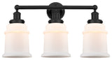 Innovations 616-3W-BK-G181 Canton 3 Light Bath Vanity Light, Matte Black