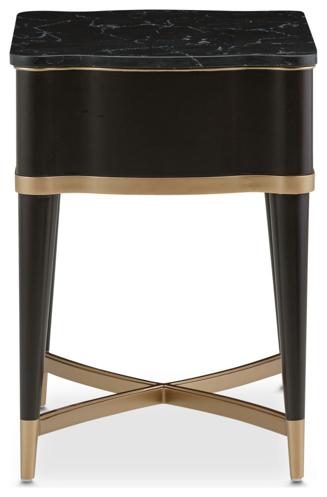 Malibu Crest End Table - Crotch Mahogany
