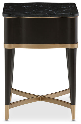 Malibu Crest End Table - Crotch Mahogany