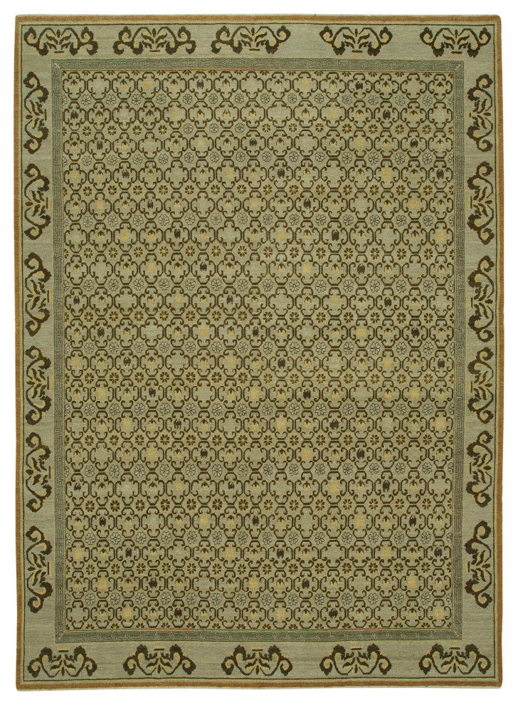 Rug N Carpet - Hand-Knotted Oriental 10' 0" x 13' 10" Wool Oushak Area Rug