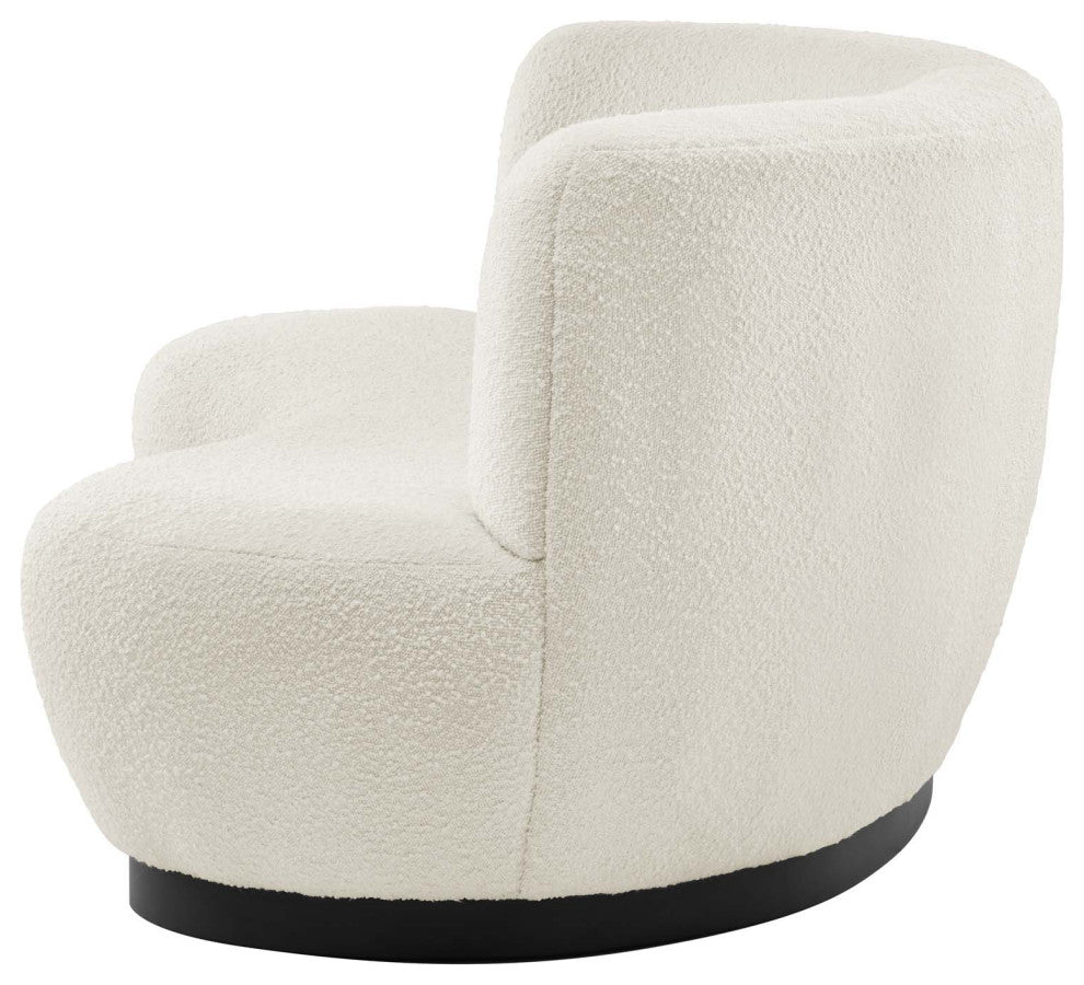 Sofa, Black Ivory, Fabric, Modern, Living Lounge Cafe Hotel Lobby Hospitality