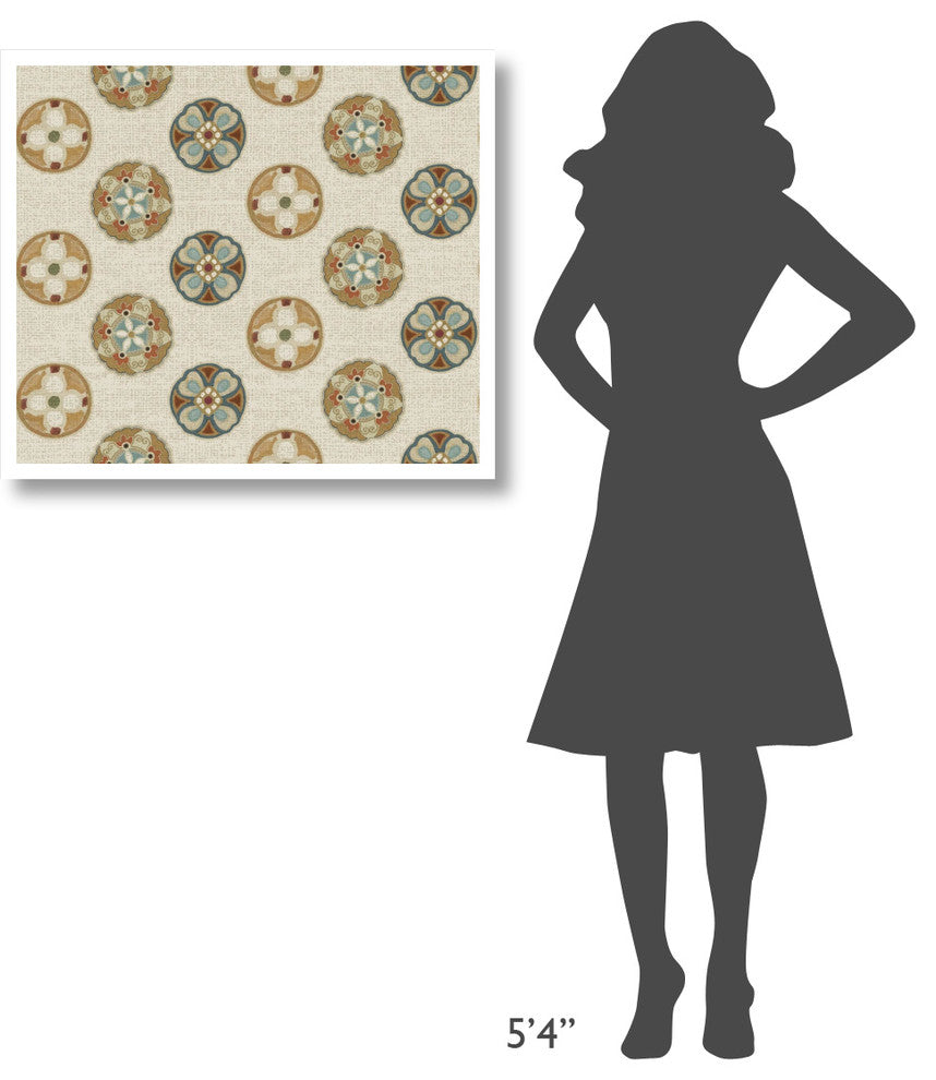 "Spice Suzani Patterns II" Digital Paper Print by Daphne Brissonnet, 32"x28"