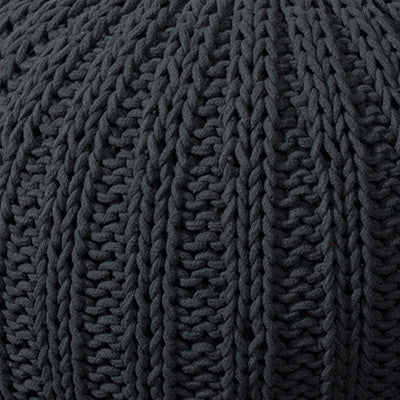 Sleek Charcoal Pouf