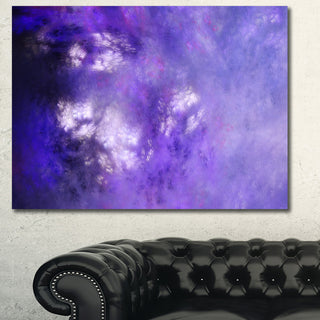 Blur Purple Sky with Stars, Oversized Abstract Canvas Art Print, 60x40