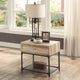 ACME Brantley End Table, Oak and Sandy Black Finish