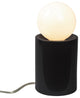 Short Pillar Table Lamp, Gloss Black