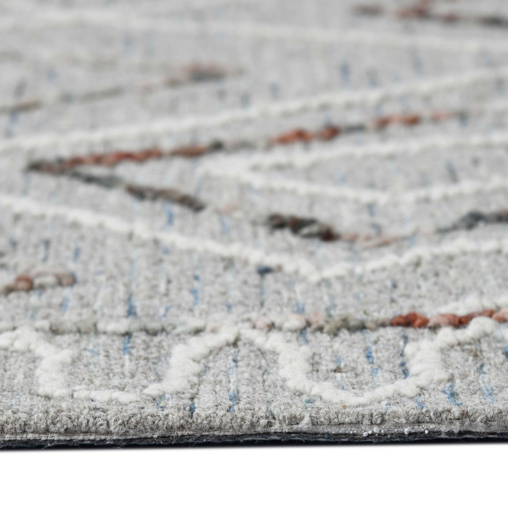Berlin Tania Area Rug, Light Gray, 5' x 8', Geometric