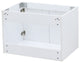 36" Wall Mount Vanity, Black Stone Top, White Embossed Texture