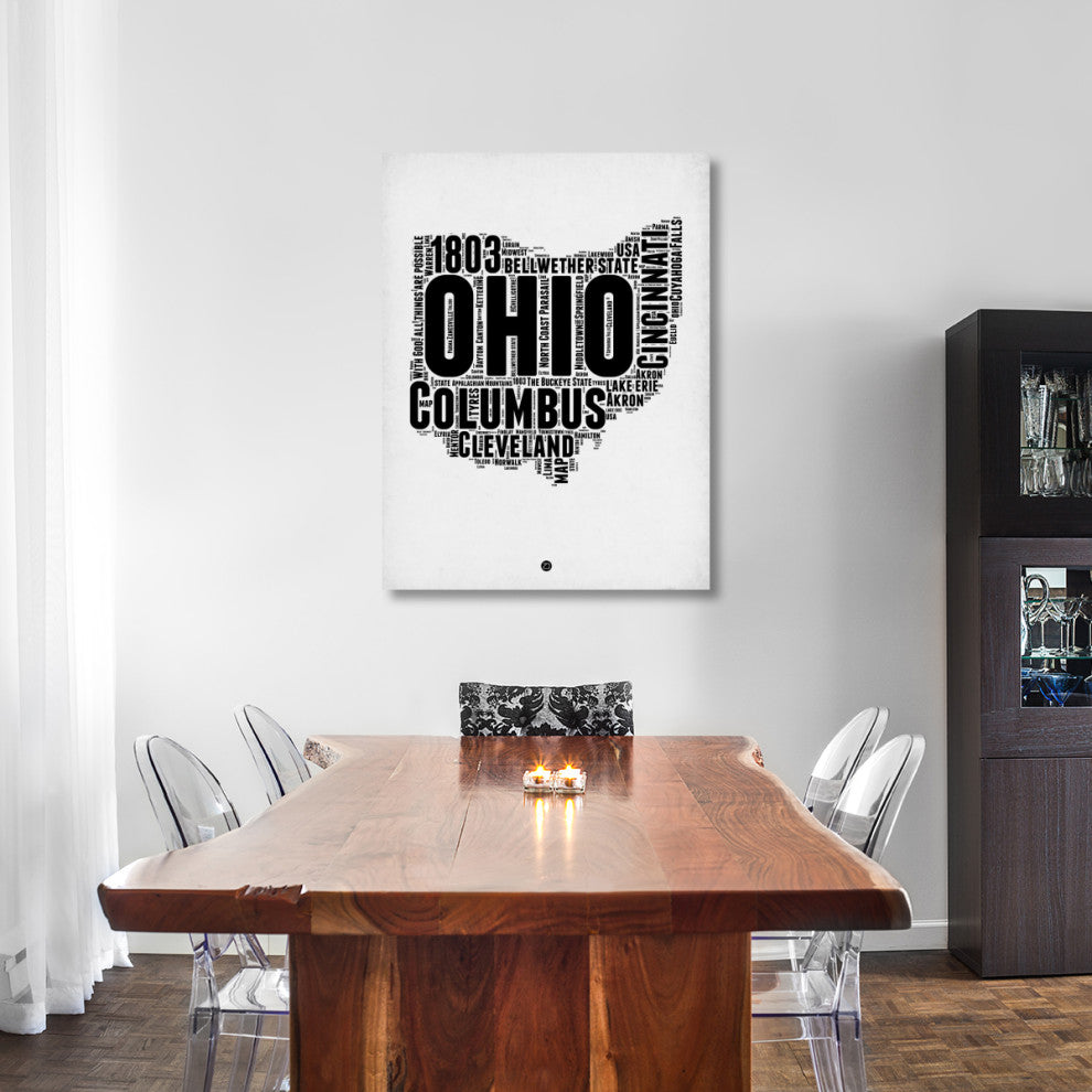 "Ohio Word Cloud 2" Fine Art Print