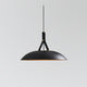 Volo LED Pendant, Noir, Brushed Brass/ Black Leather/Dark Stained Walnut, 3000K