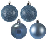 Vickerman 2.4" Periwinkle 4-Finish Ball Ornament Assortment, 24 per Box