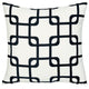 18" Black and White Throw Pillow Cover