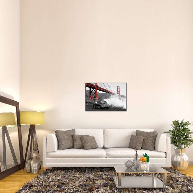 "Under the Golden Gate Bridge, San Francisco (BW)"  by Gasoline Images, 37x25"