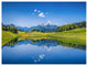 Summer with Clear Mountain Lake, Landscape Canvas Art Print, 40"x30"