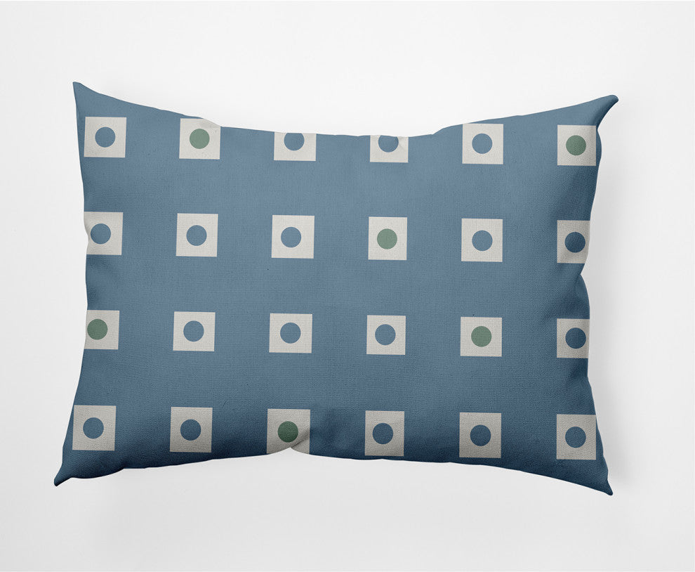 14x20" Li'l Boxes Nautical Decorative Indoor Pillow, Dusty Smoke