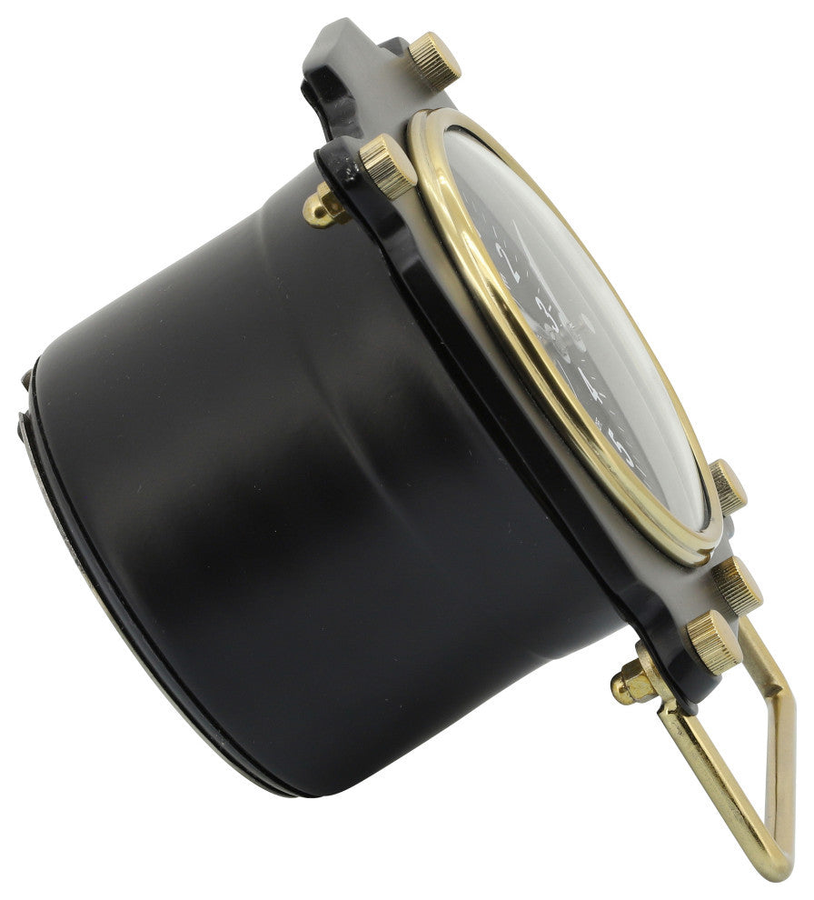 Metal, 5" Altimeter Table Clock, Black