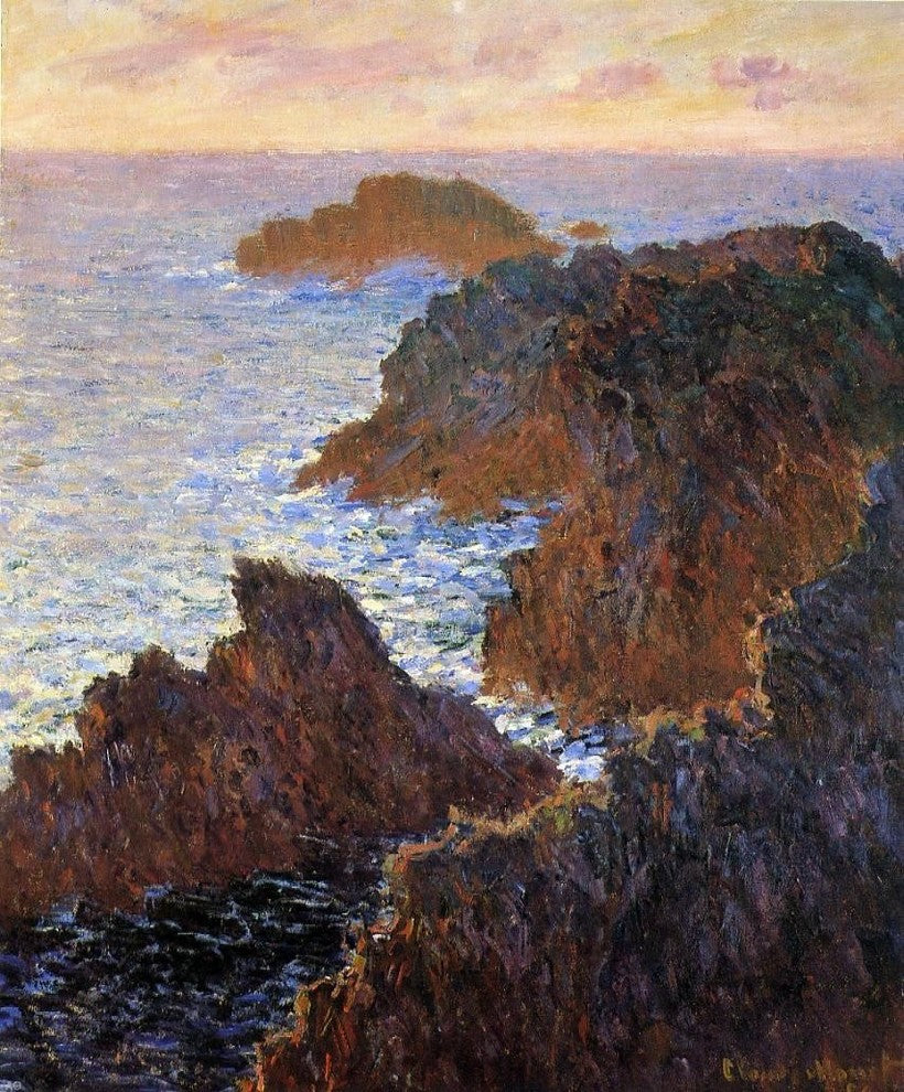 Claude Oscar Monet Rocks at Belle-Ile Port-Domois Gallery Wrapped Canvas Print