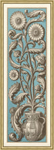 Blue Floral Motif 1, Giclee Reproduction Artwork