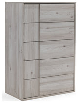 Nova Domus Asus Italian Modern Chest, White Washed Oak