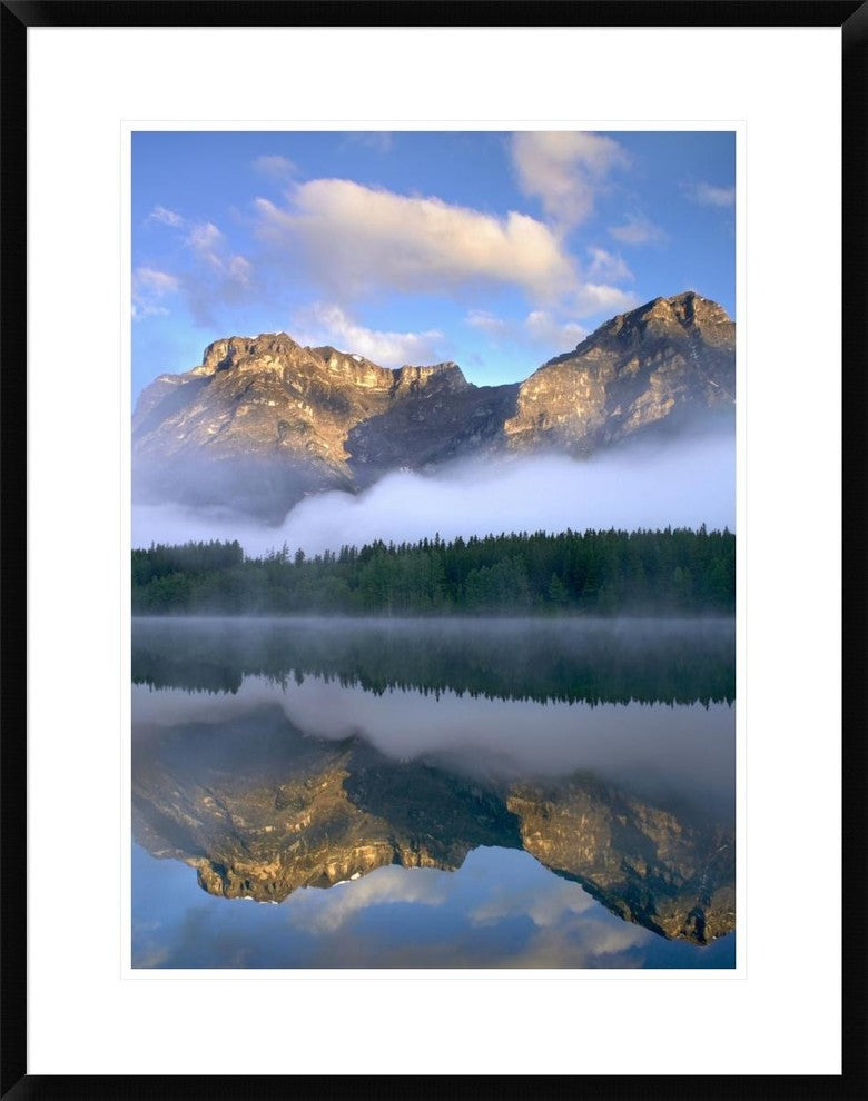 Morning Light On Mt Kidd As Seen From Wedge Pond, Alberta, Canada, 24"x30"