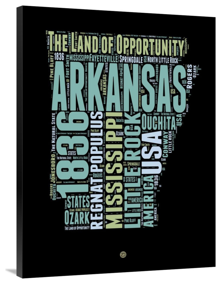 "Arkansas Word Cloud 1" Fine Art Print