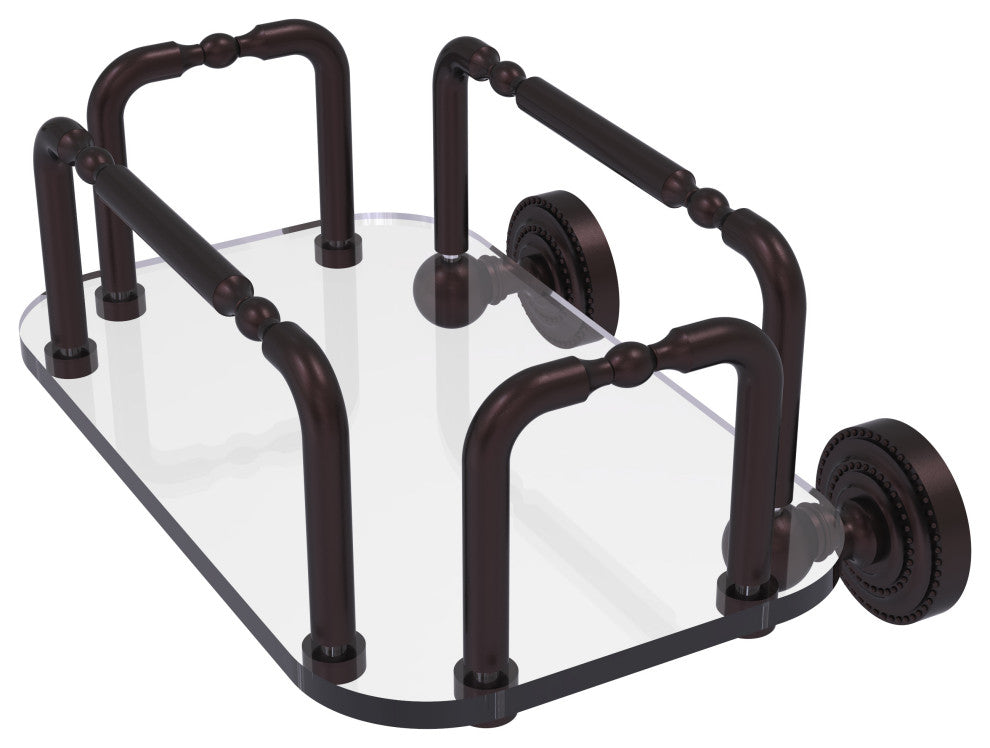 Dottingham Wall Mounted Guest Towel Holder, Antique Bronze