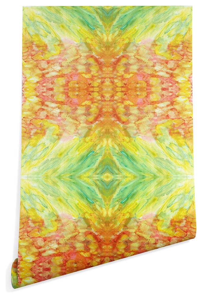 Deny Designs Rosie Brown Fantasy Flowers Wallpaper, Multi, 2'x10'