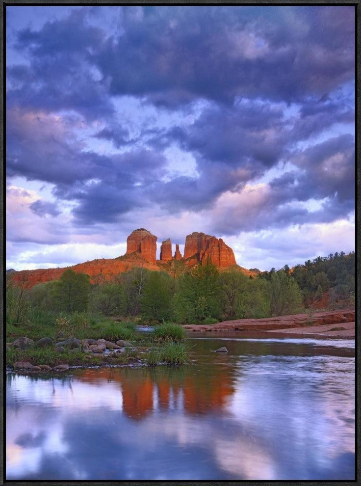 Cathedral Rock Reflected In Oak Creek At Red Rock Crossing, Arizona, 24"x32"