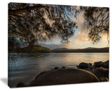 "Sunrise From Hawsbury River" Seashore Canvas Print, 40"x30"