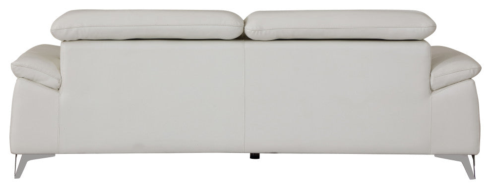 Lazio Contemporary Genuine Italian Leather Sofa White